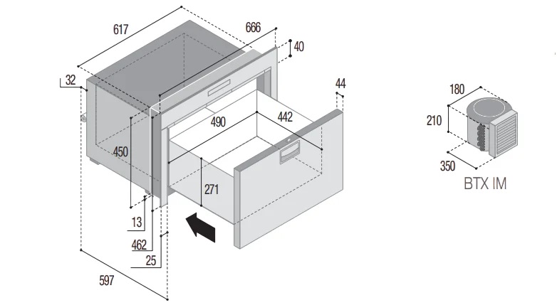 Vitrifrigo DW70 OCX2 BTX IM Gefrier Schublade mit Eiswürfelbereiter - Image 3