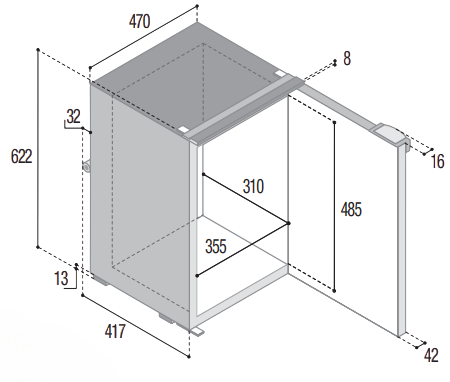 Vitrifrigo C55BT CHR Gefrierschrank mit externem Kompressor – Bild 3